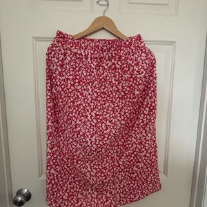 Floral White and Pink Skirt